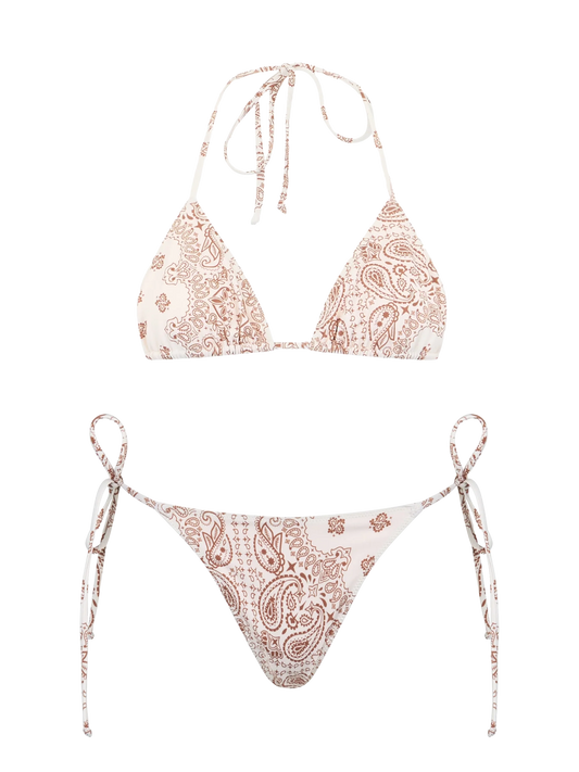 Woman bandanna triangle bikini Leah Marielle