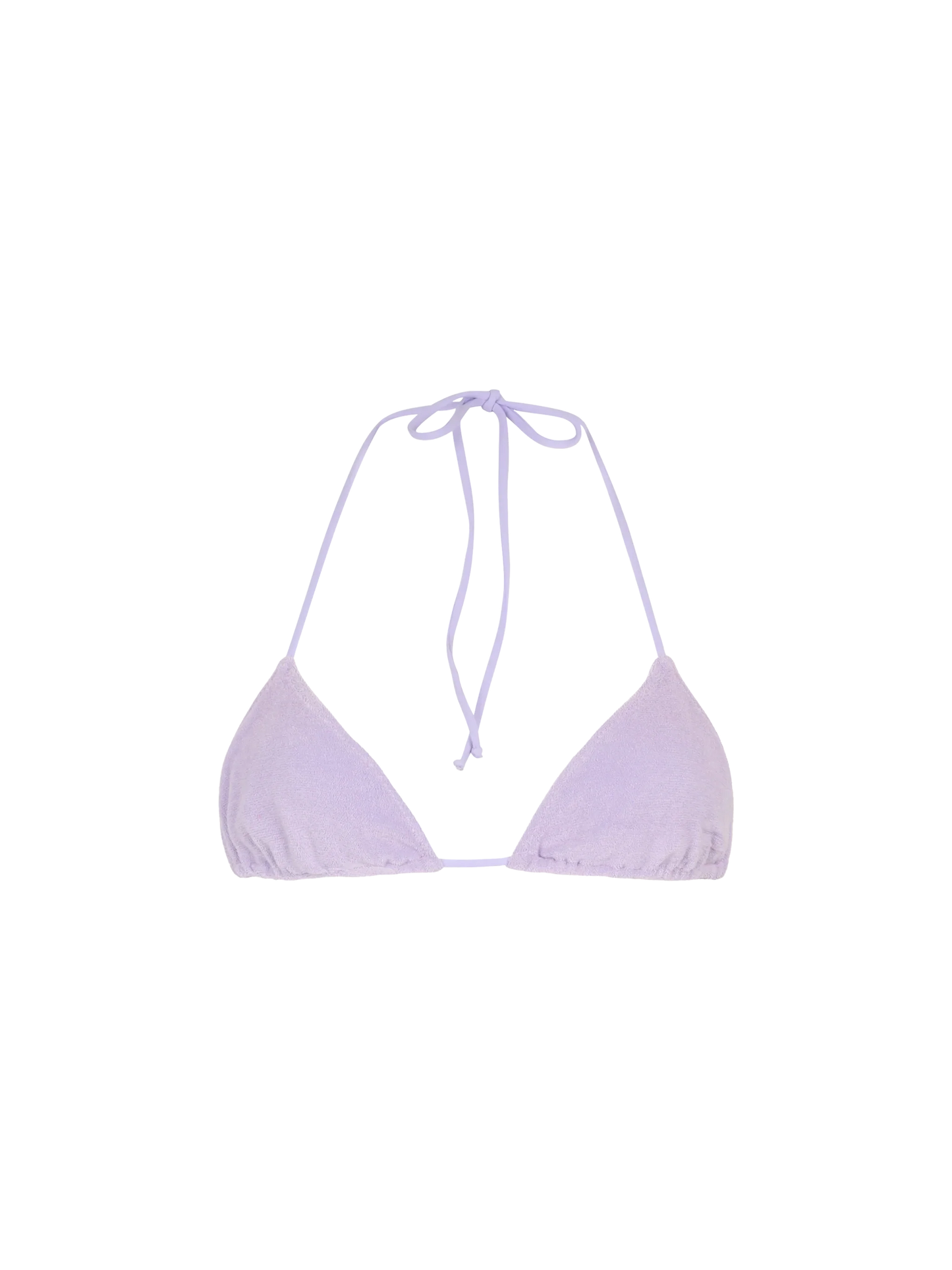 Woman lilac terry triangle top swimsuit Leah