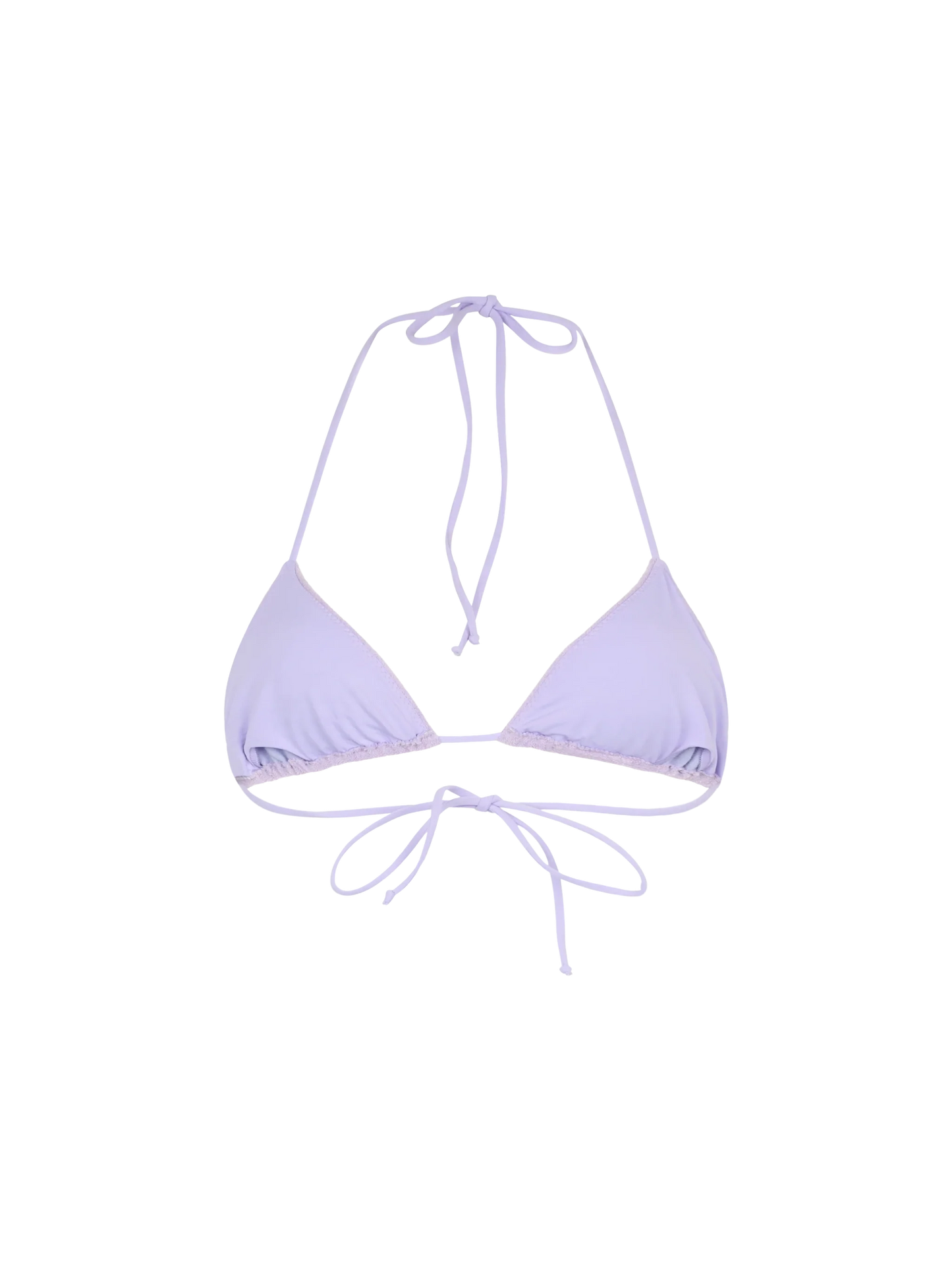 Woman lilac terry triangle top swimsuit Leah