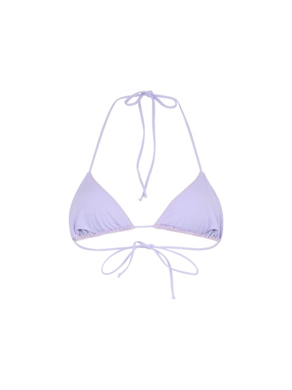 Woman lilac terry triangle top swimsuit Leah
