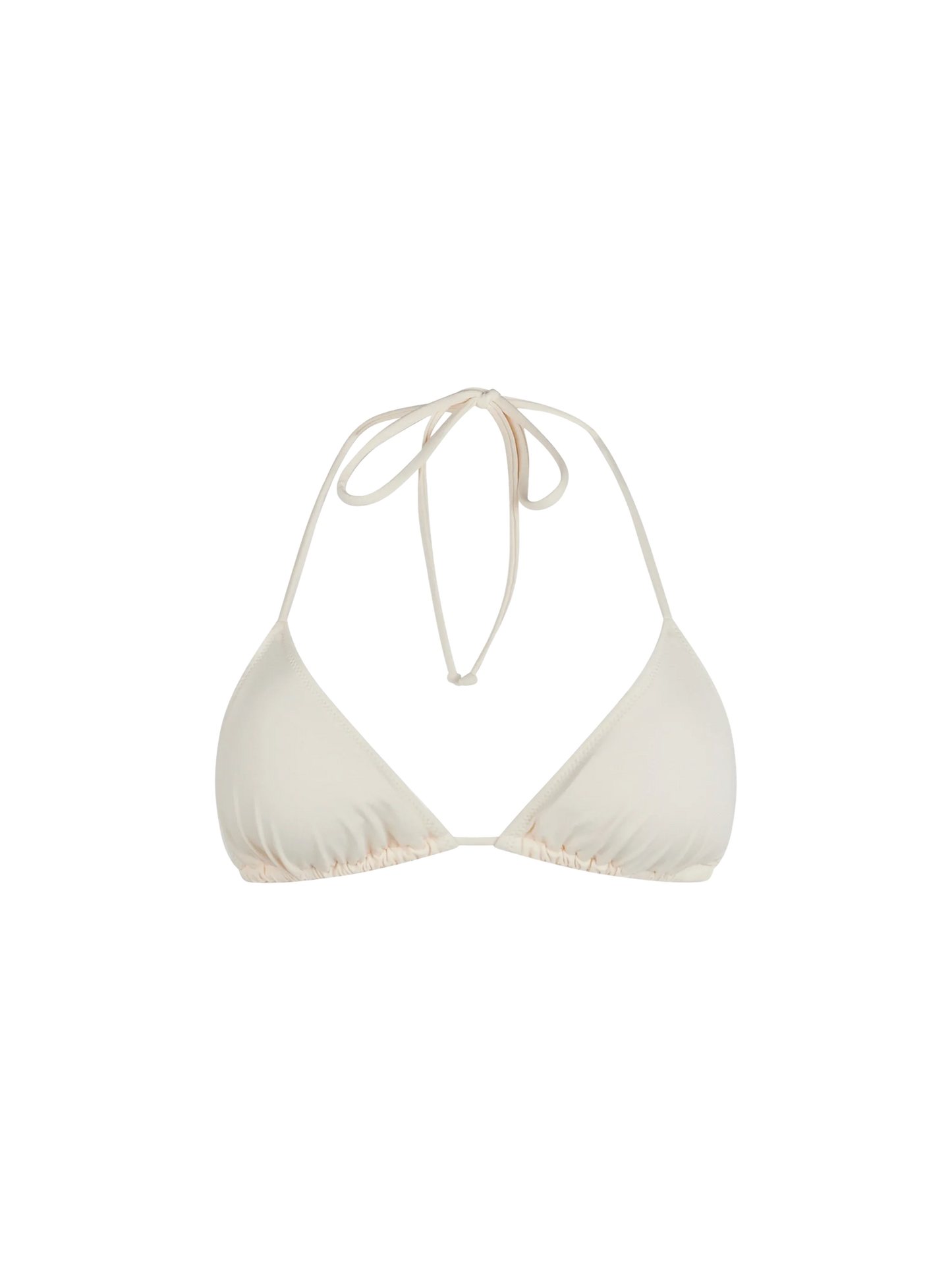 Woman cream triangle top swimsuit Leah