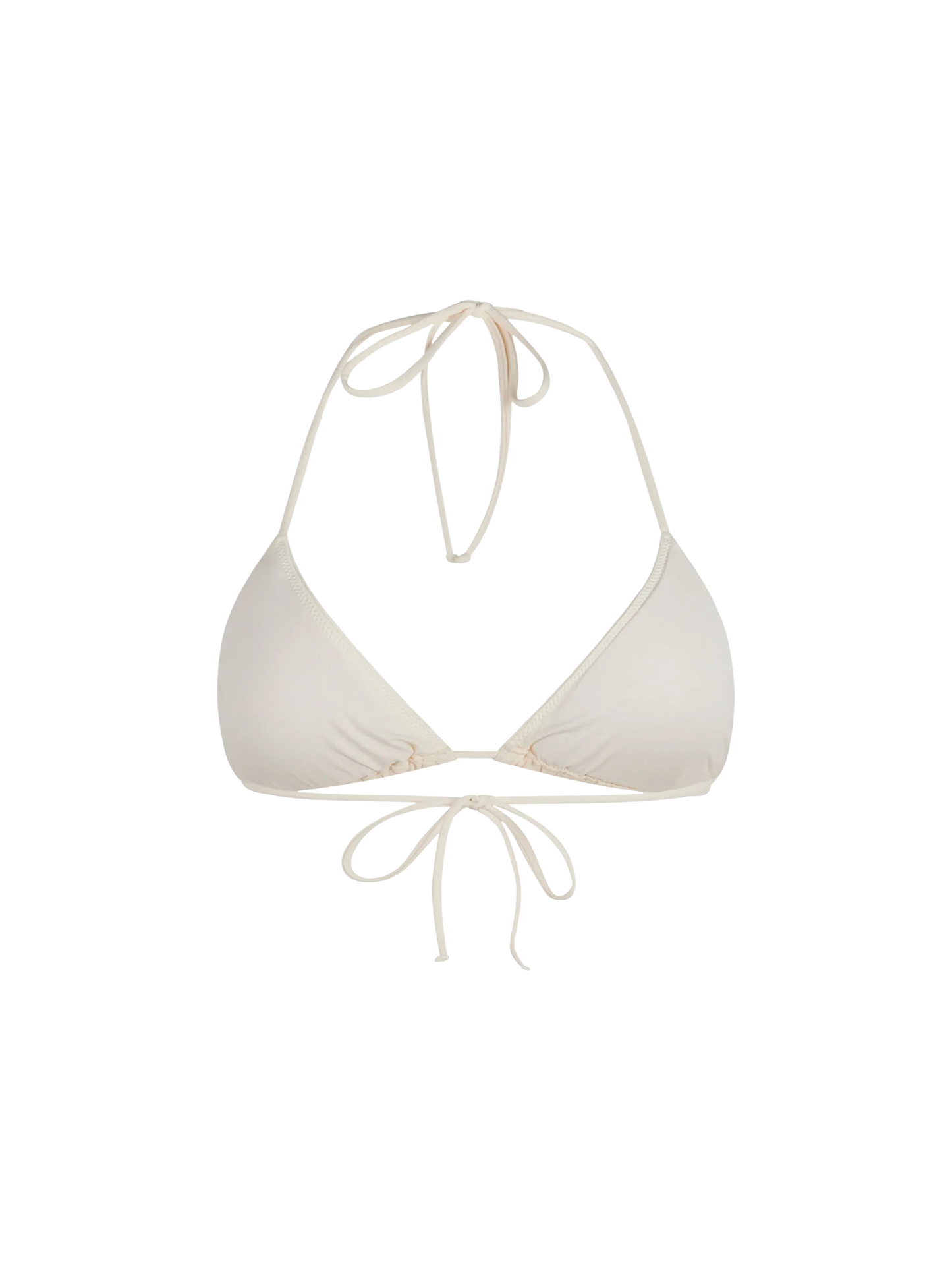 Woman cream triangle top swimsuit Leah