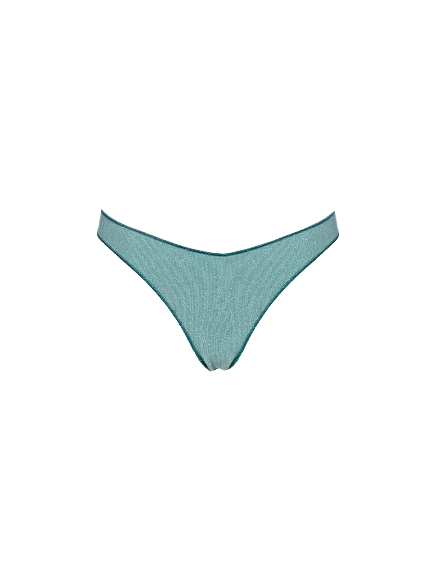 Woman water green lurex cheeky swim briefs Naomi