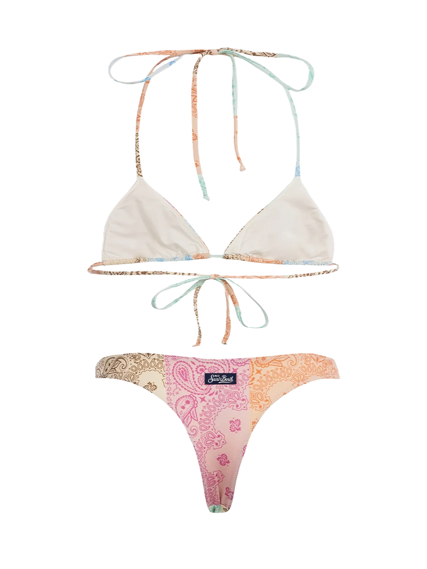 Woman bandanna triangle bikini Leah Naomi