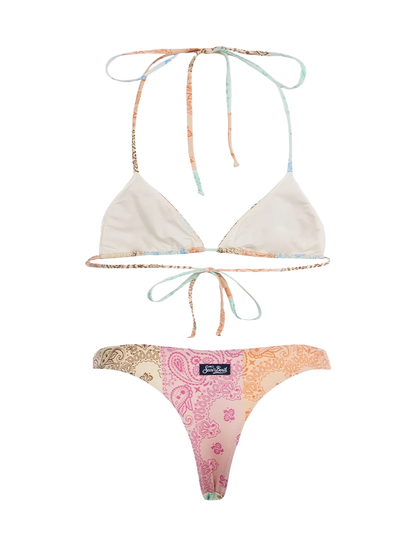Woman bandanna triangle bikini Leah Naomi