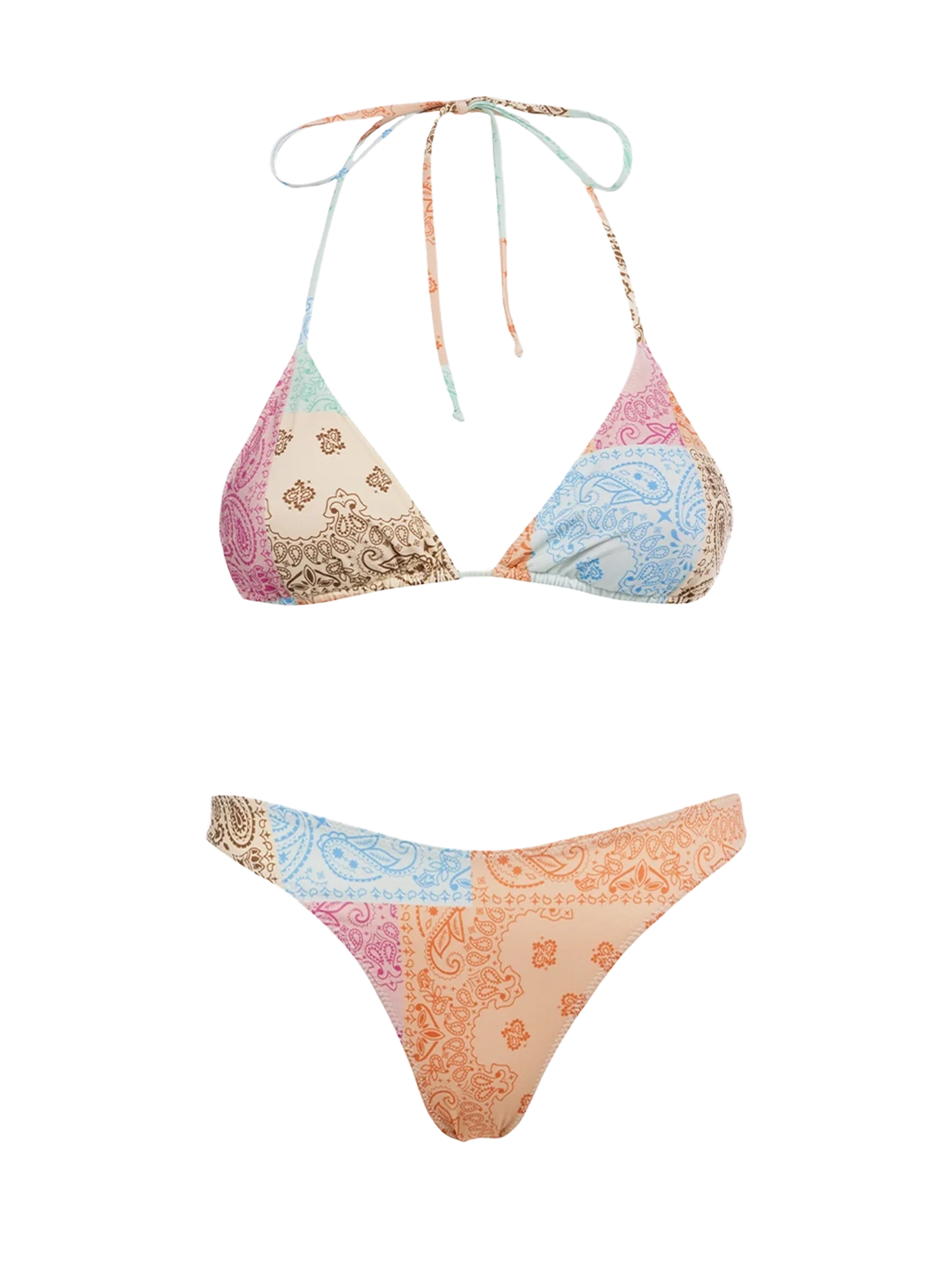 Woman bandanna triangle bikini Leah Naomi