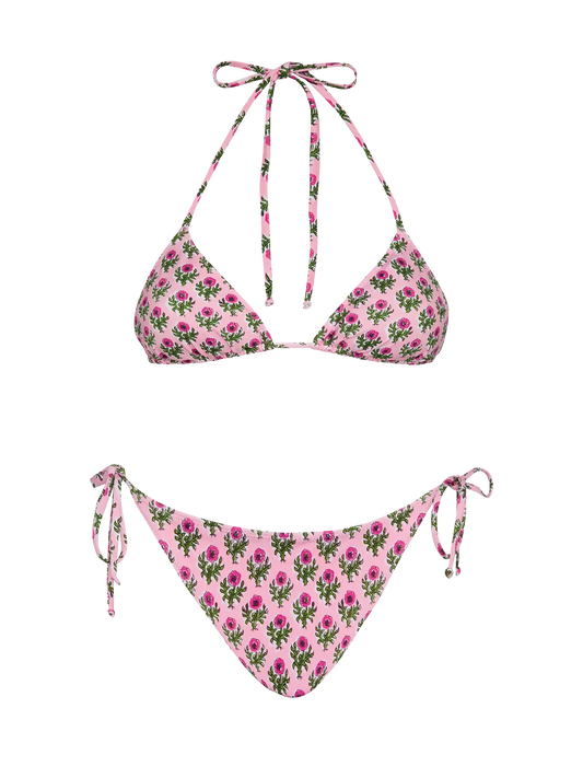 Triangle bikini Leah Virgo with floral print