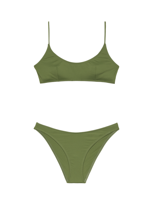 Military green classic bralette bikini Judy Lido