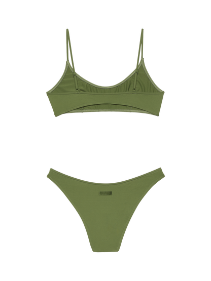 Military green classic bralette bikini Judy Lido