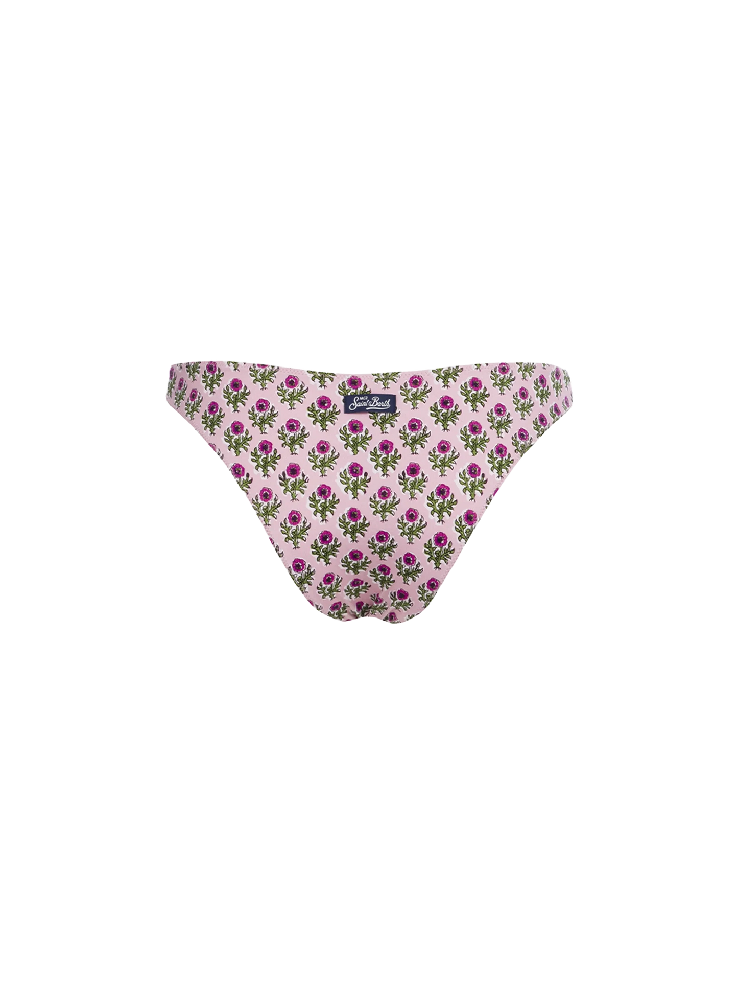 Woman pink flower classic swim briefs Lido