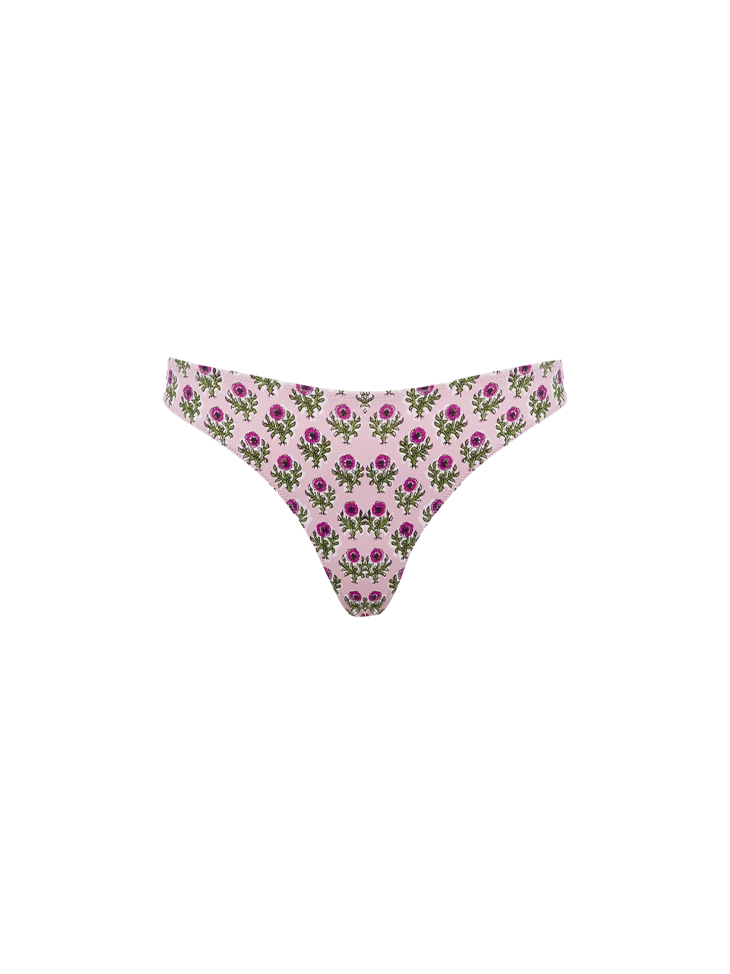 Woman pink flower classic swim briefs Lido