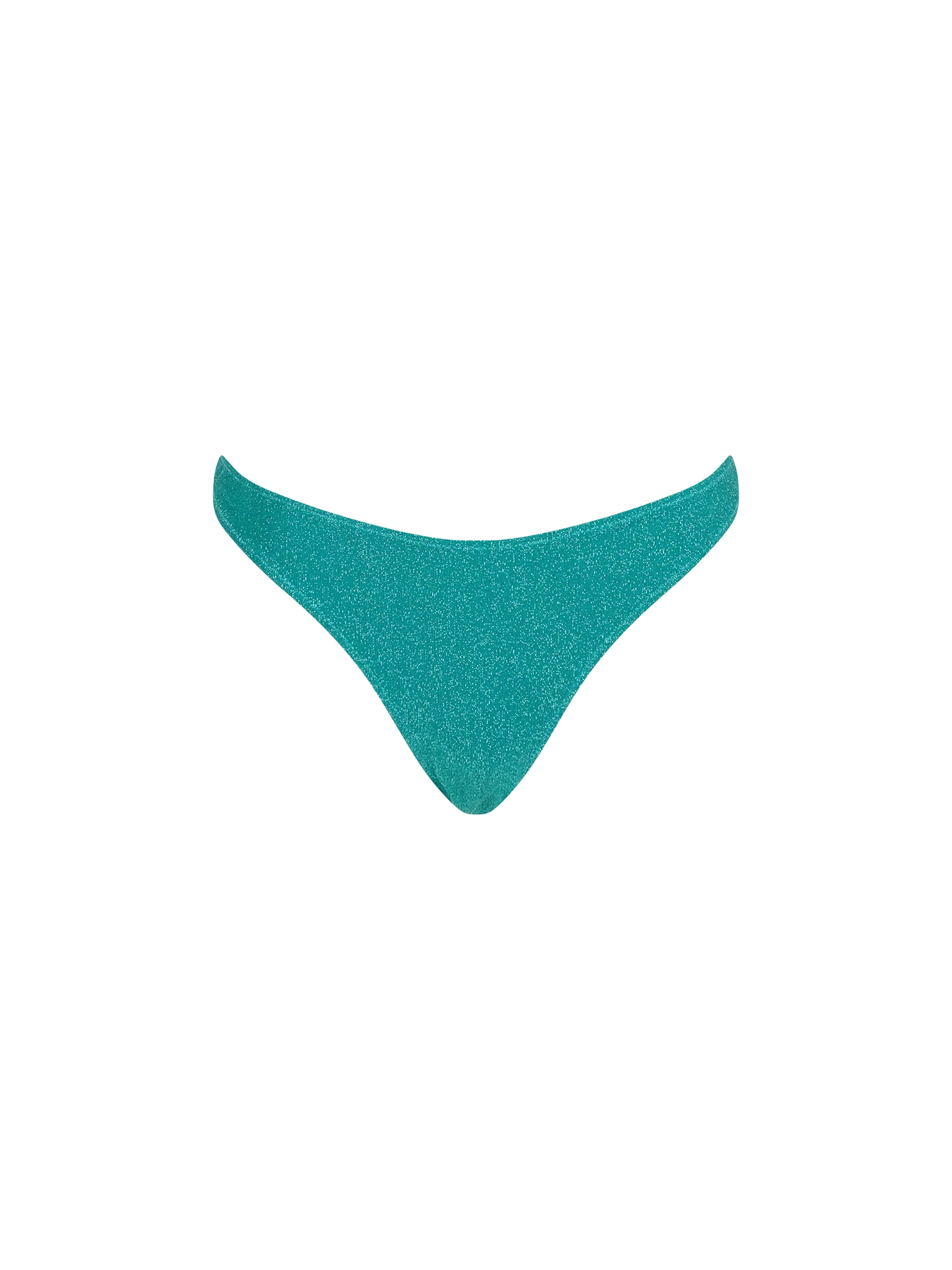 Woman teal lurex classic swim briefs Lido