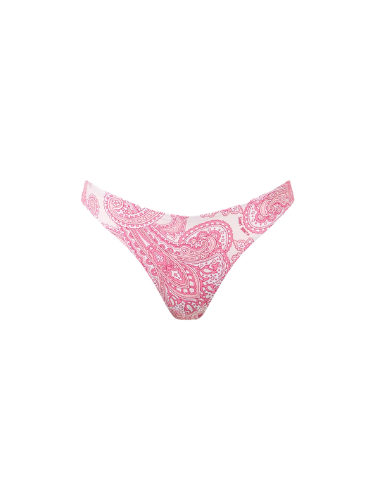 Woman pink paisley classic swim briefs Lido