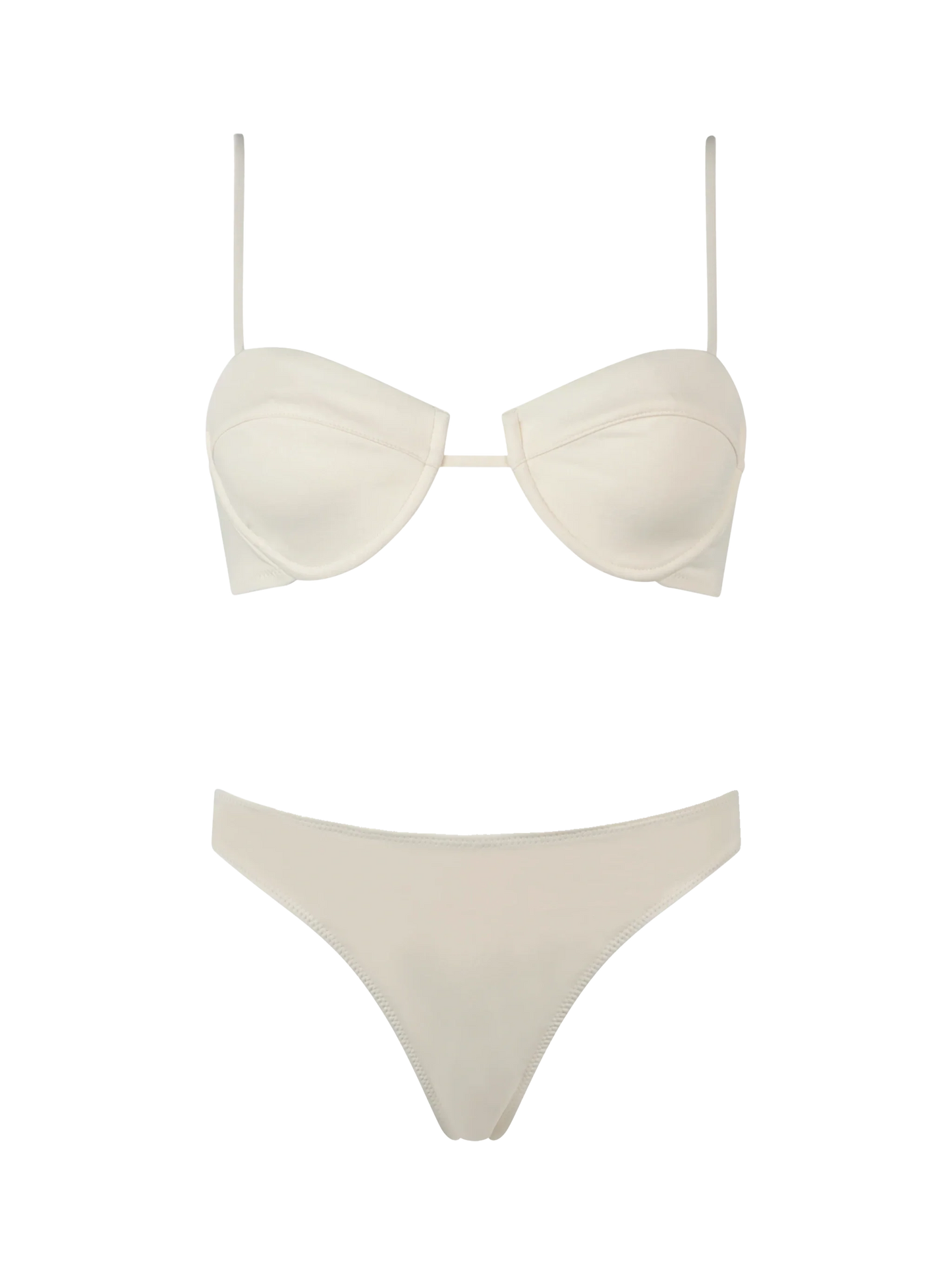 Woman off-white underwired bralette bikini Salina Lido