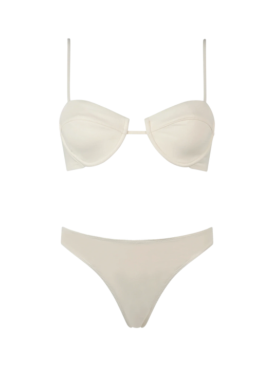 Woman off-white underwired bralette bikini Salina Lido