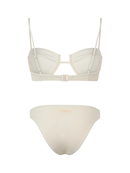 Woman off-white underwired bralette bikini Salina Lido
