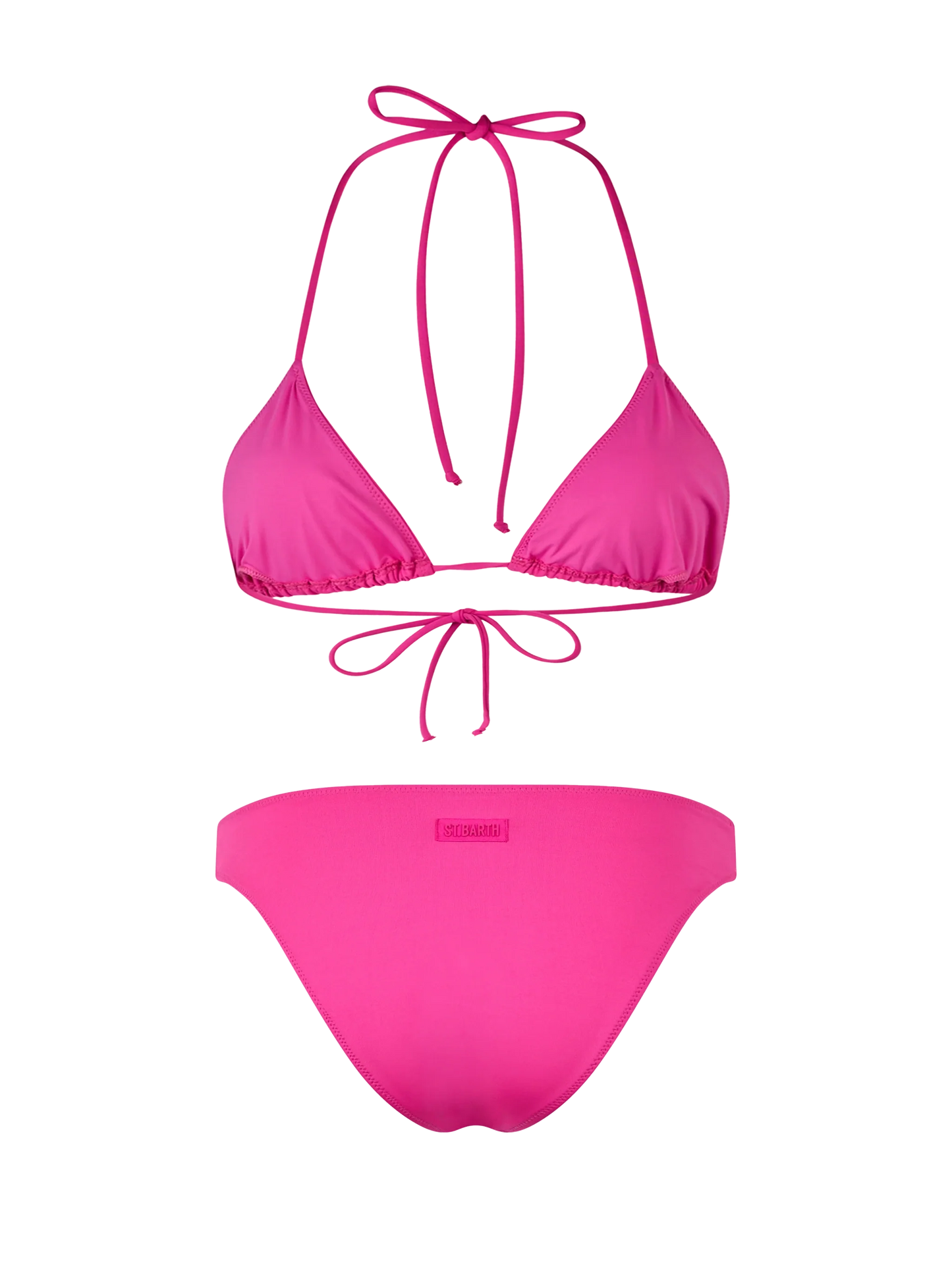 Woman fuchsia triangle bikini Leah Lido