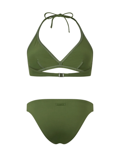 Woman military green triangle bralette bikini Gaia Maia