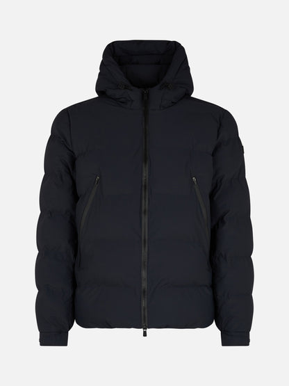 Man navy blue hooded puffer jacket Maier
