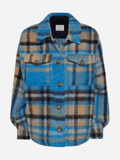 Woman overshirt jacket with fringes