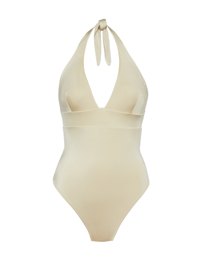 Marylin shimmer gold one-piece swimsuit