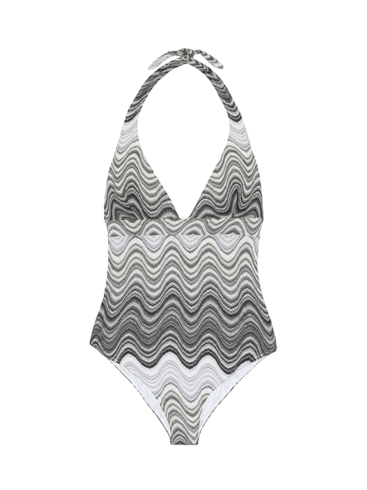 Marylin raschel wavy one-piece swimsuit