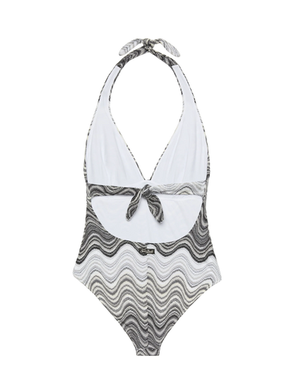 Marylin raschel wavy one-piece swimsuit