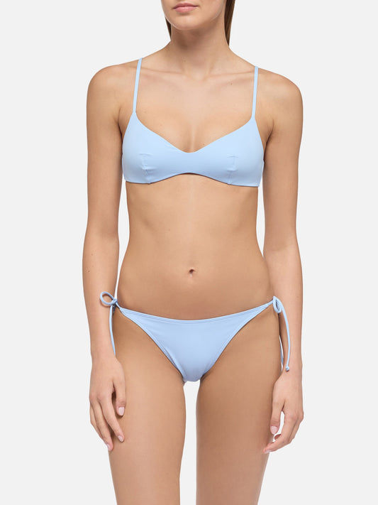 Virgo light blue classic swim briefs                                                          - May light blue scoop bralette top