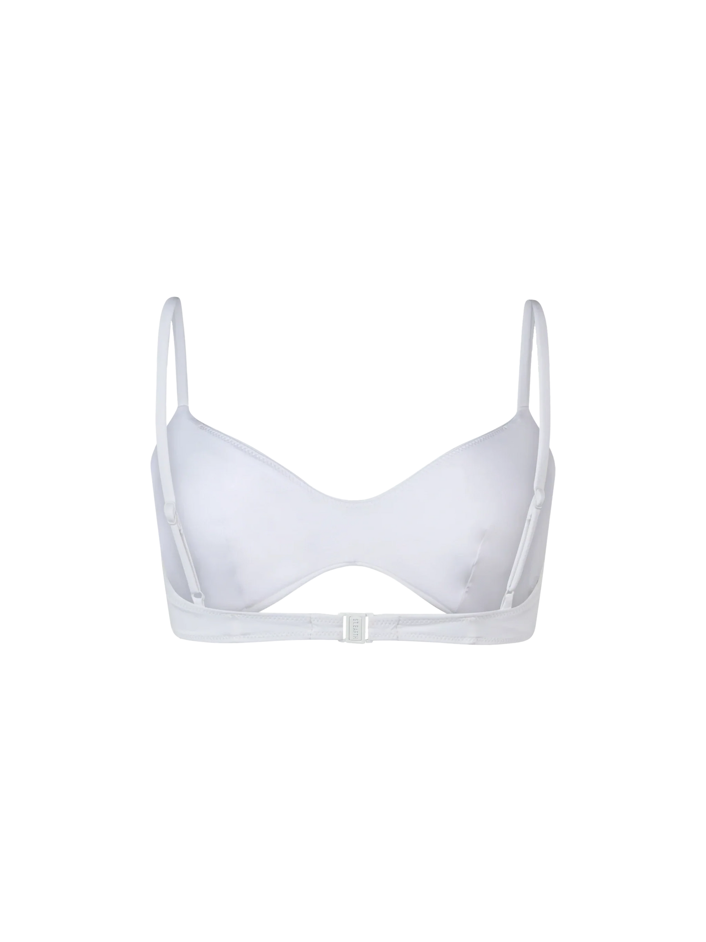 Woman white scoop bralette beach top May