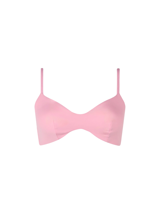 Woman pink scoop bralette beach top May