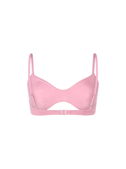 Woman pink scoop bralette beach top May