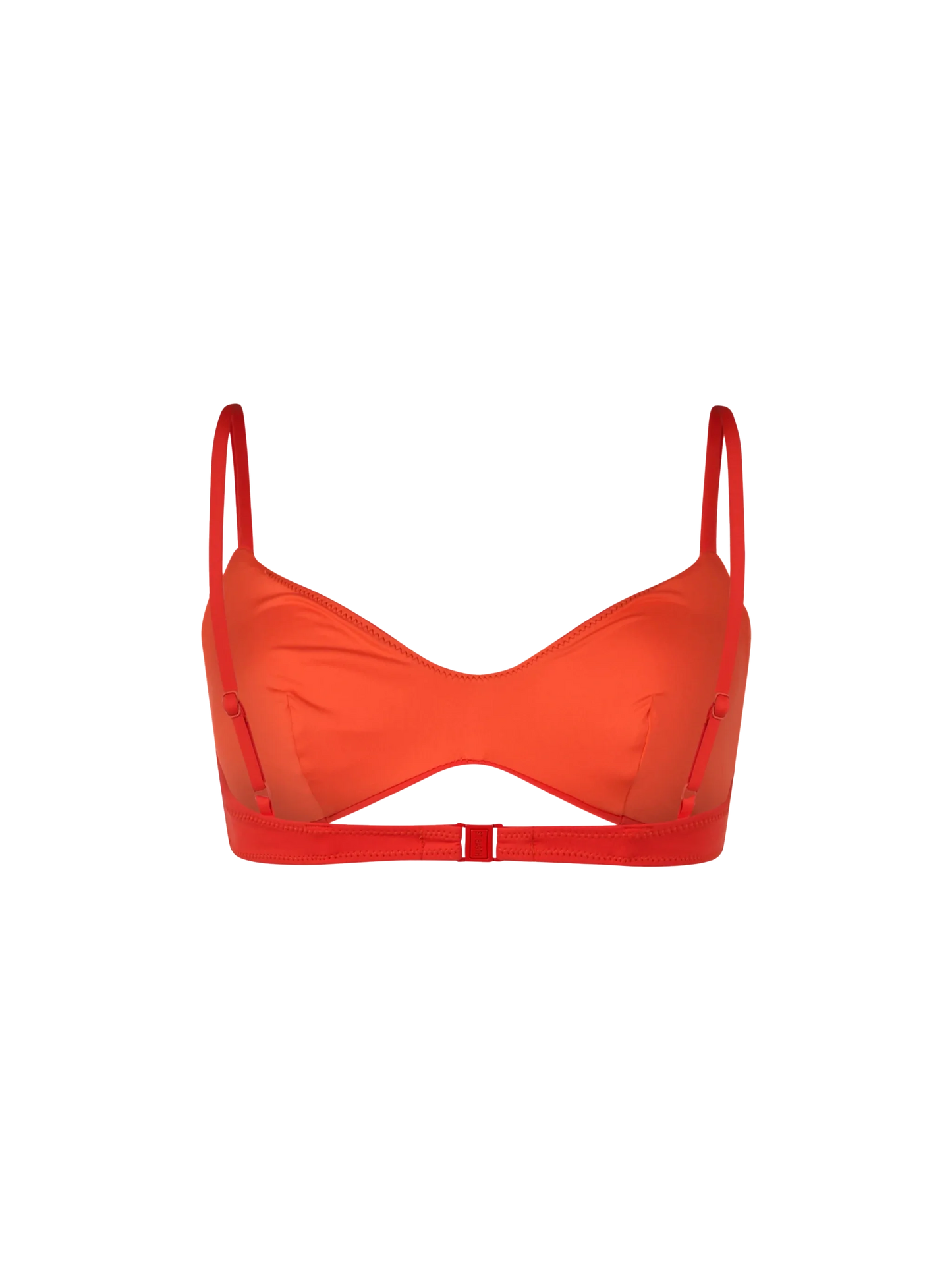Woman orange scoop bralette beach top May