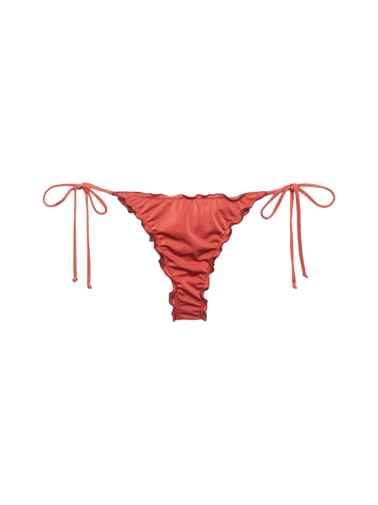 Miami cheeky shimmer brick red swim briefs