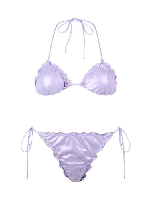 Woman lamina lilac classic triangle bikini Sagittarius Miami