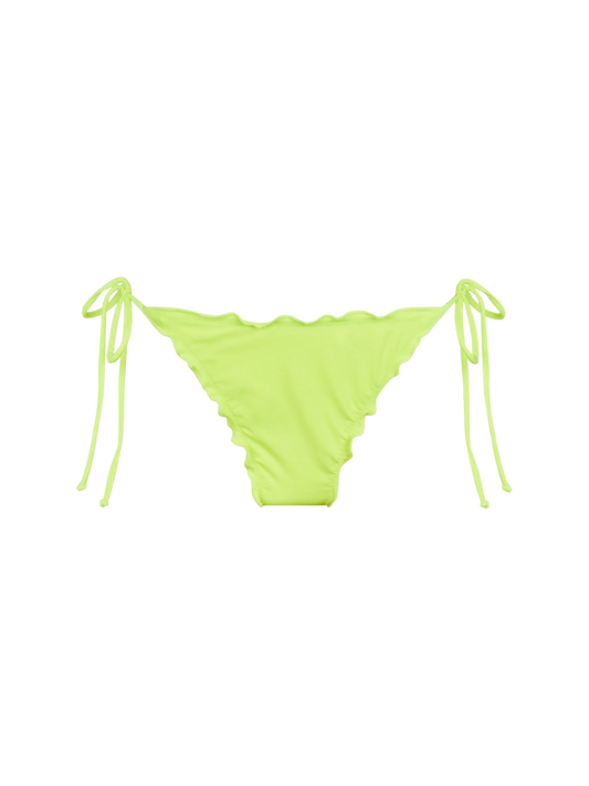 Woman fluo yellow cheeky swim briefs Miami
