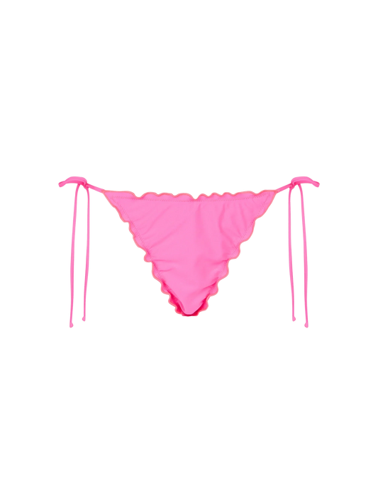 Woman fluo pink cheeky swim briefs Miami