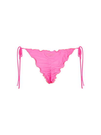 Woman fluo pink cheeky swim briefs Miami