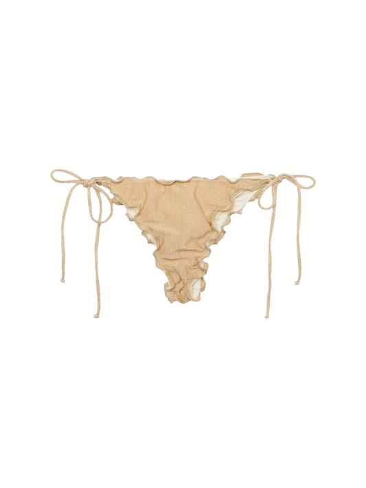 Miami lurex gold cheeky swim briefs