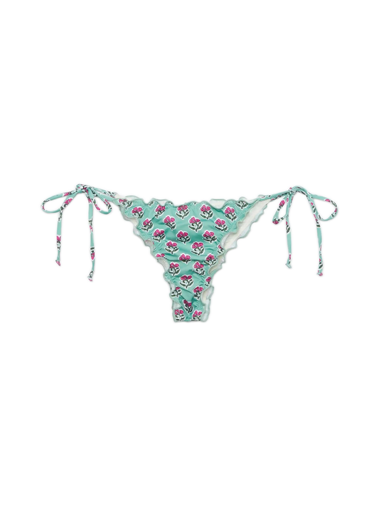 Miami cheeky swim briefs with floral print
