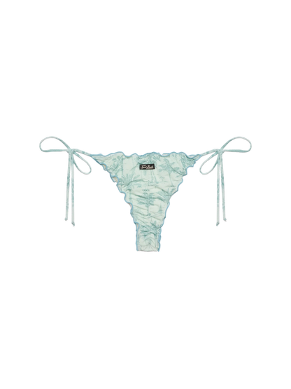 Miami lurex cheeky swim briefs with toile de jouy print