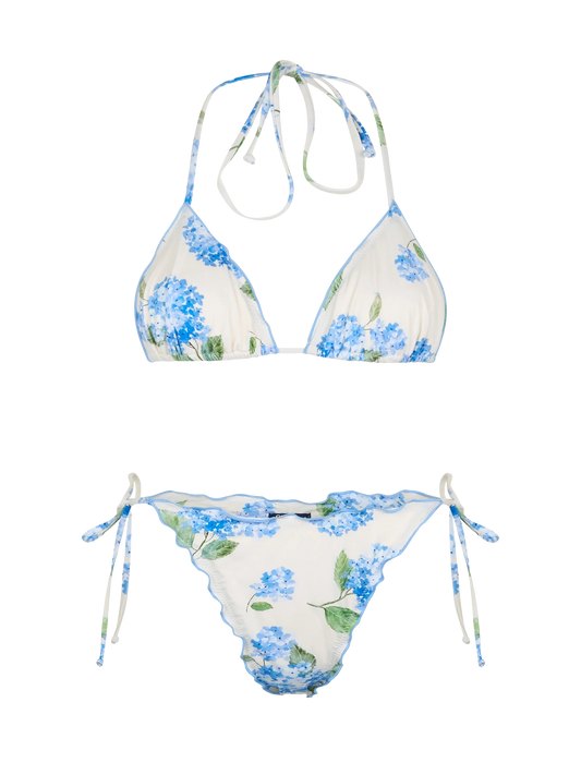 Woman flower classic triangle bikini Sagittarius Miami