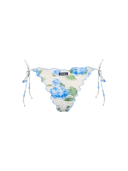 Woman flower cheeky swim briefs Miami
