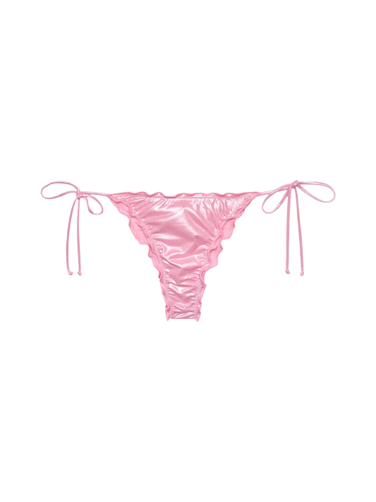 Miami pink foil cheeky swim briefs