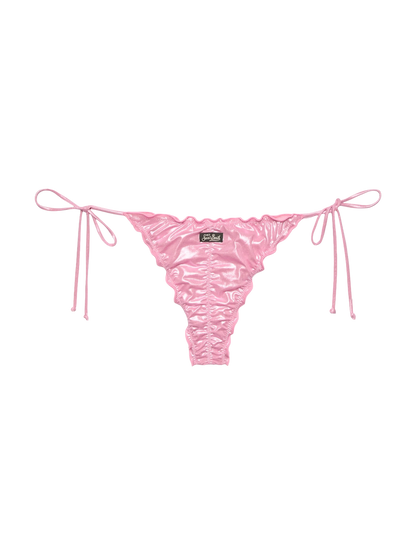 Miami pink foil cheeky swim briefs