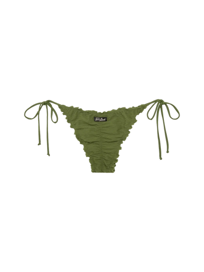 Miami zebra embossed cheeky swim briefs