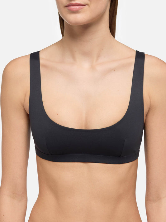 Minerva black heatsealed classic bralette
