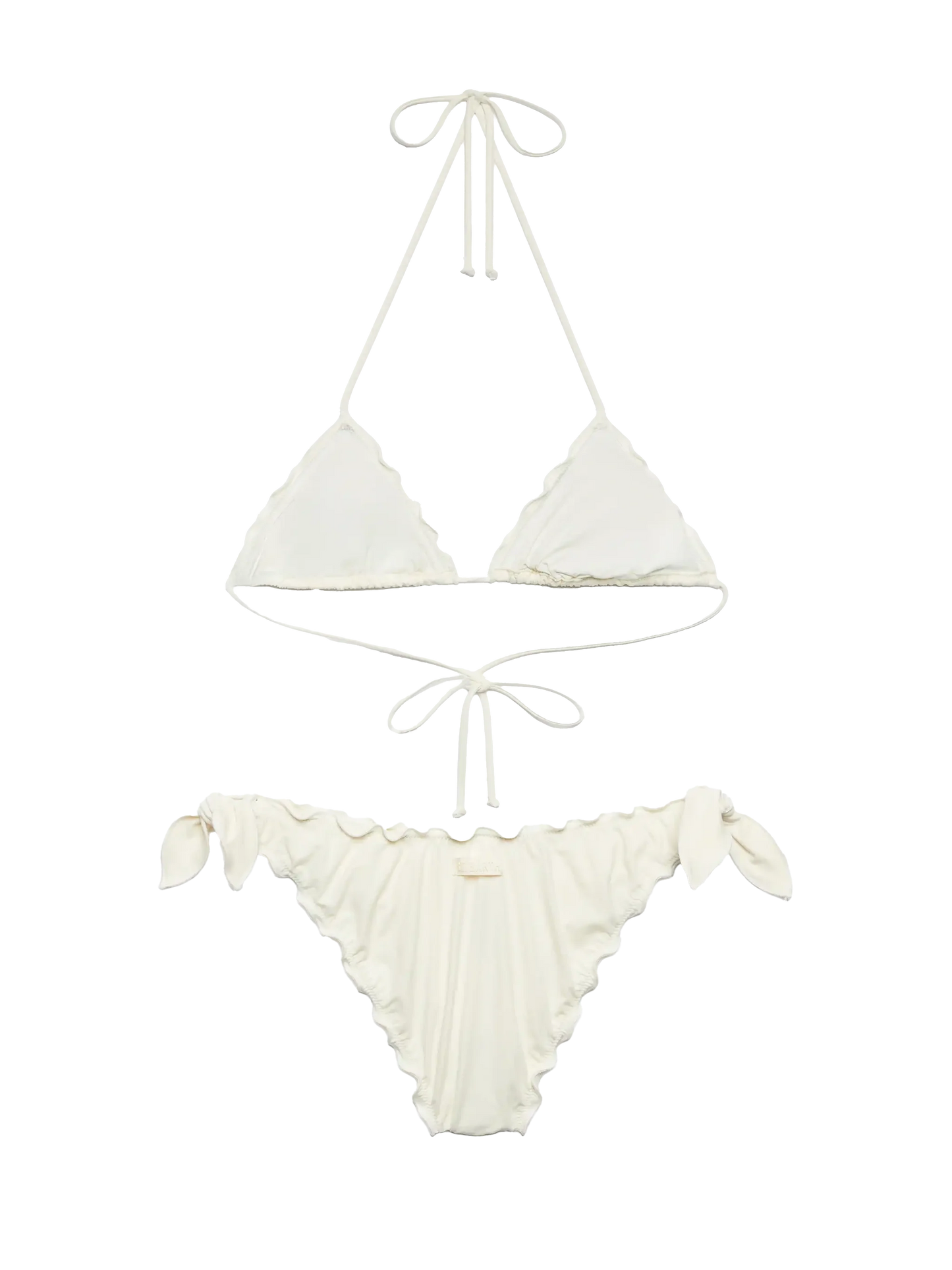 White cream classic triangle bikini Sagittarius Moon