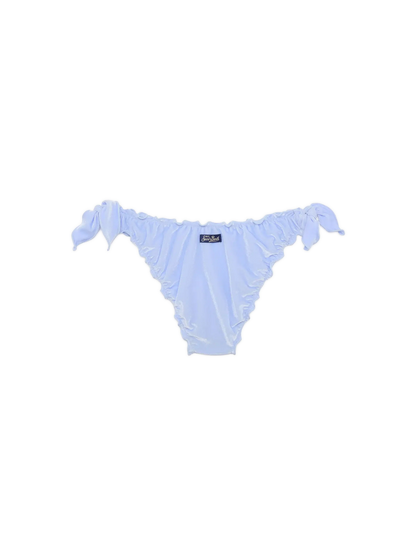 Moon light blue velvet classic swim briefs