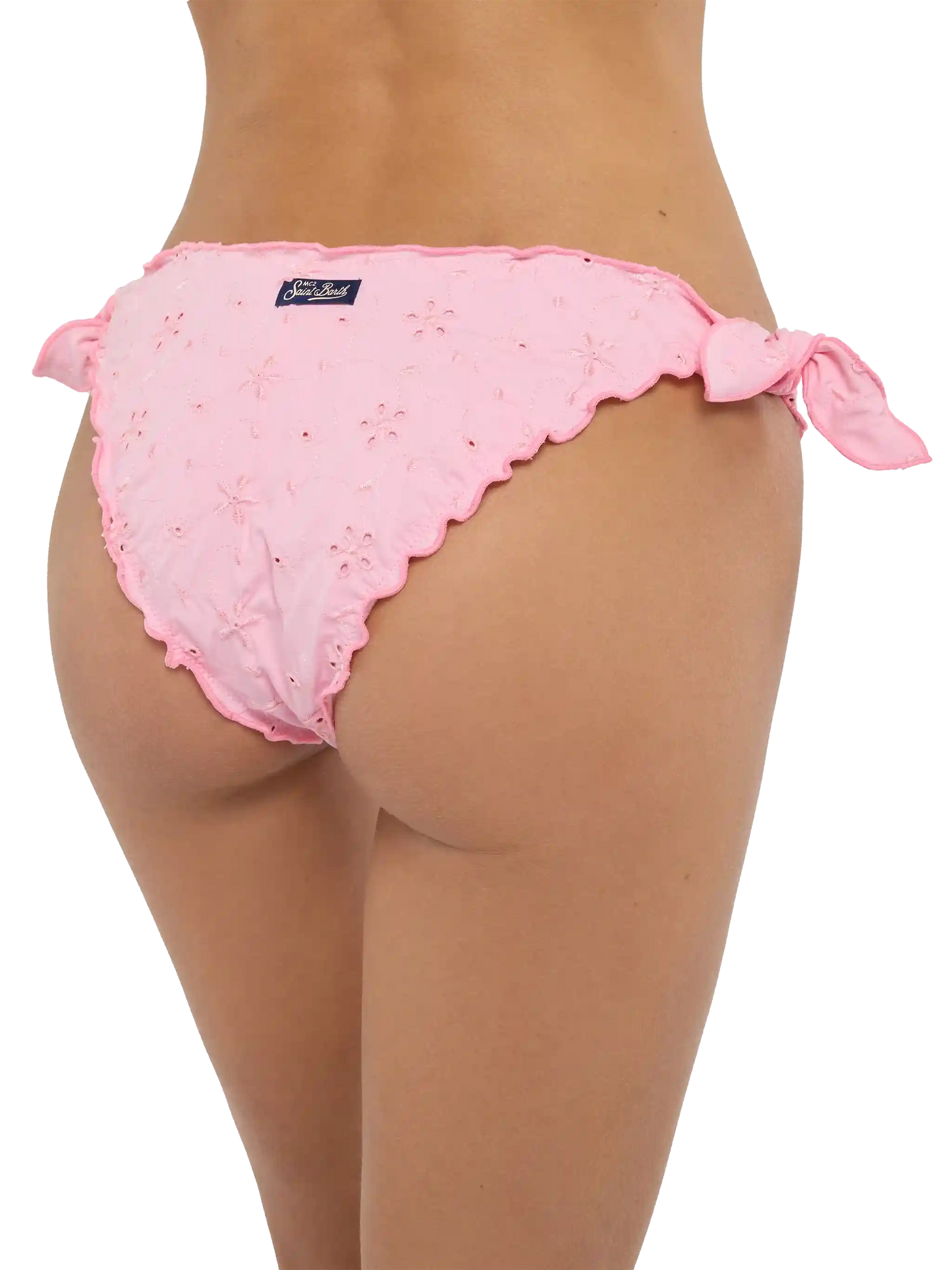Moon pink Sangallo lace classic swim briefs