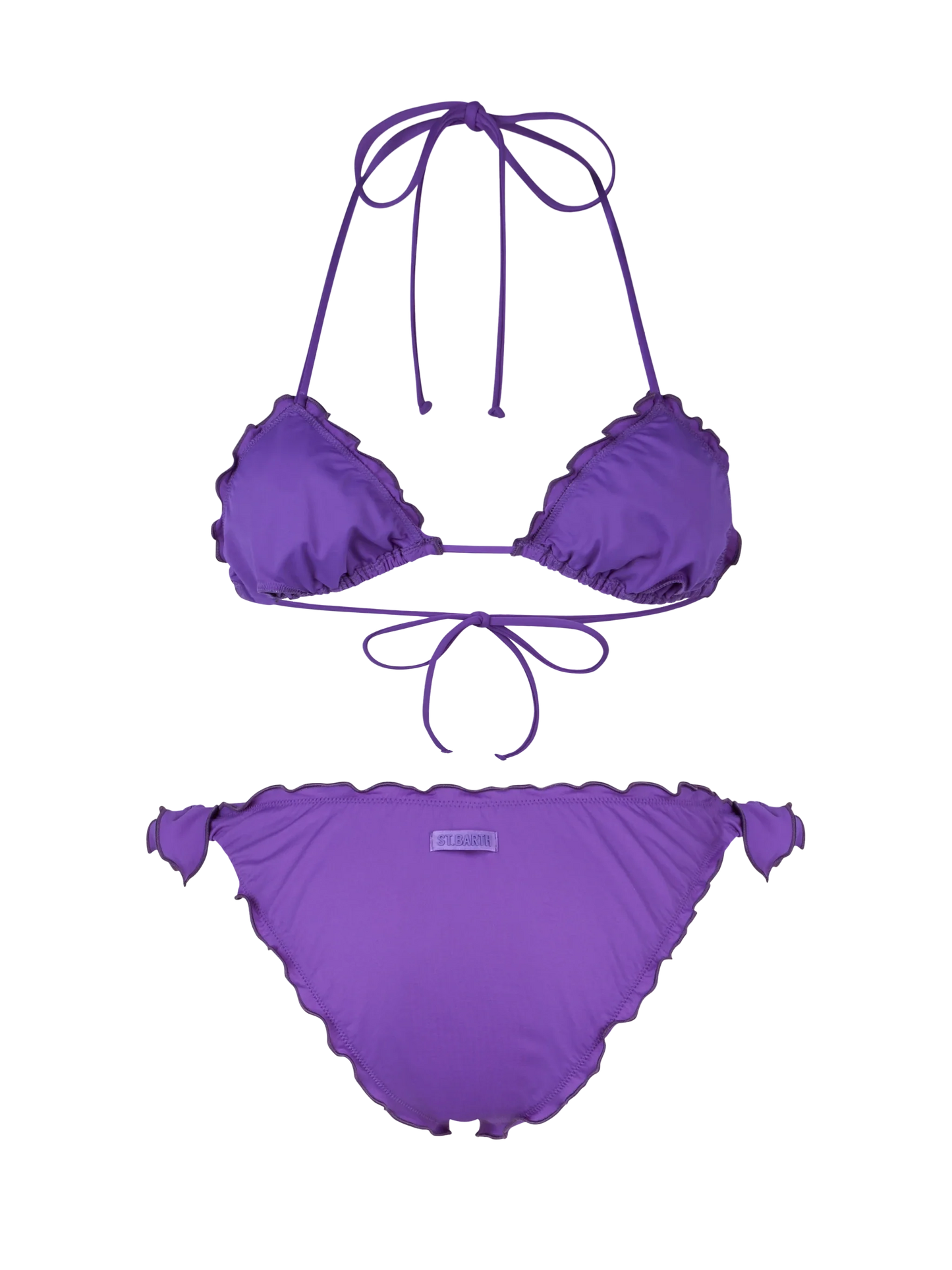 Woman purple classic triangle bikini Sagittarius Moon